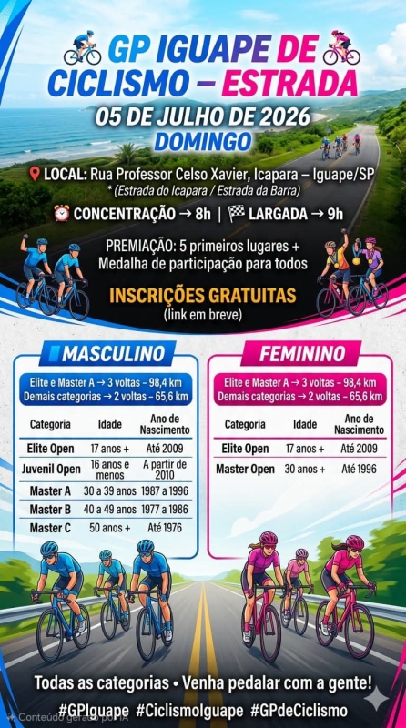 Noticia inscricoes-abertas-para-o-gp-iguape-de-ciclismo--estrada